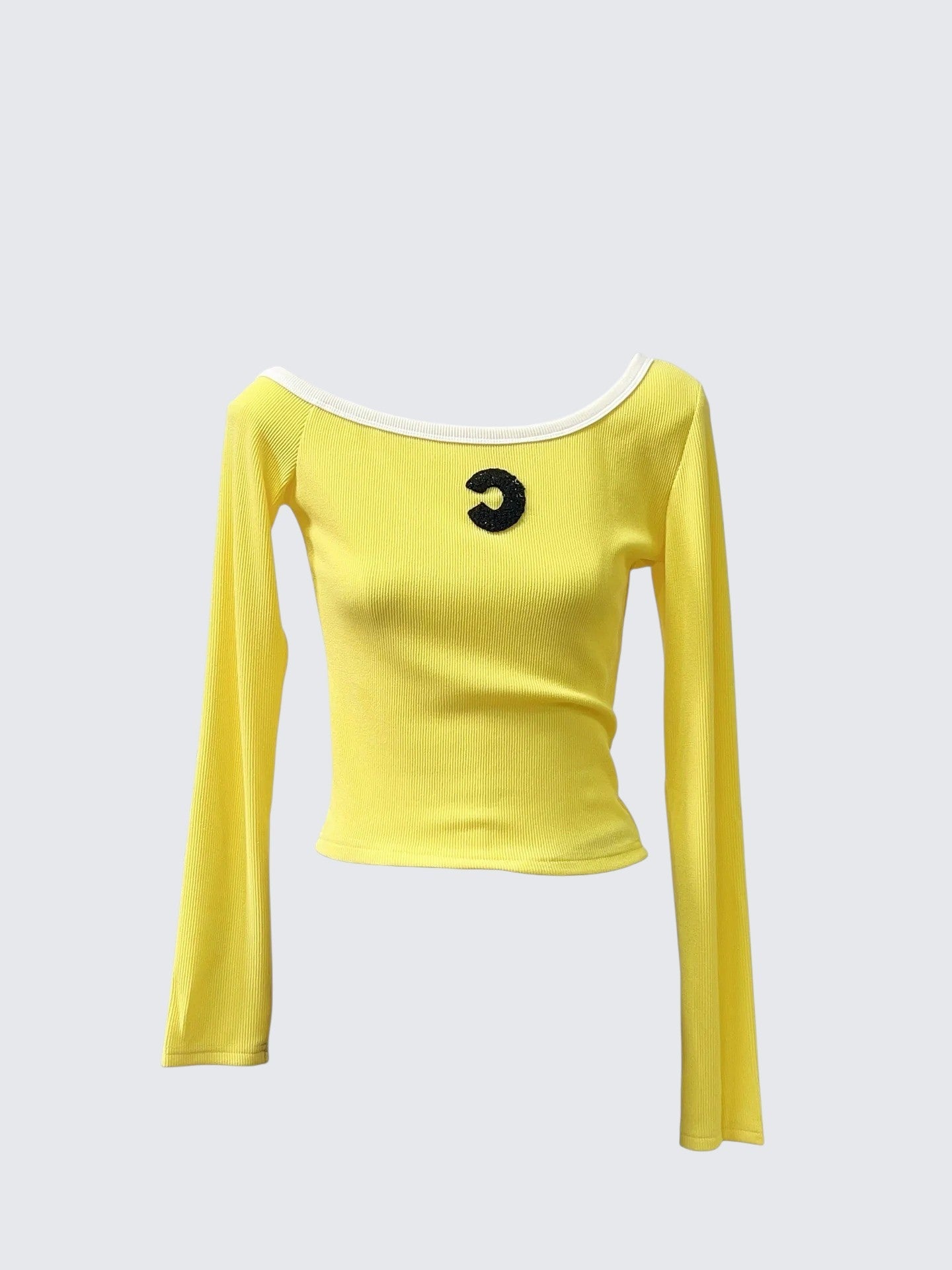 Letter Print Off Shoulder Tee Women