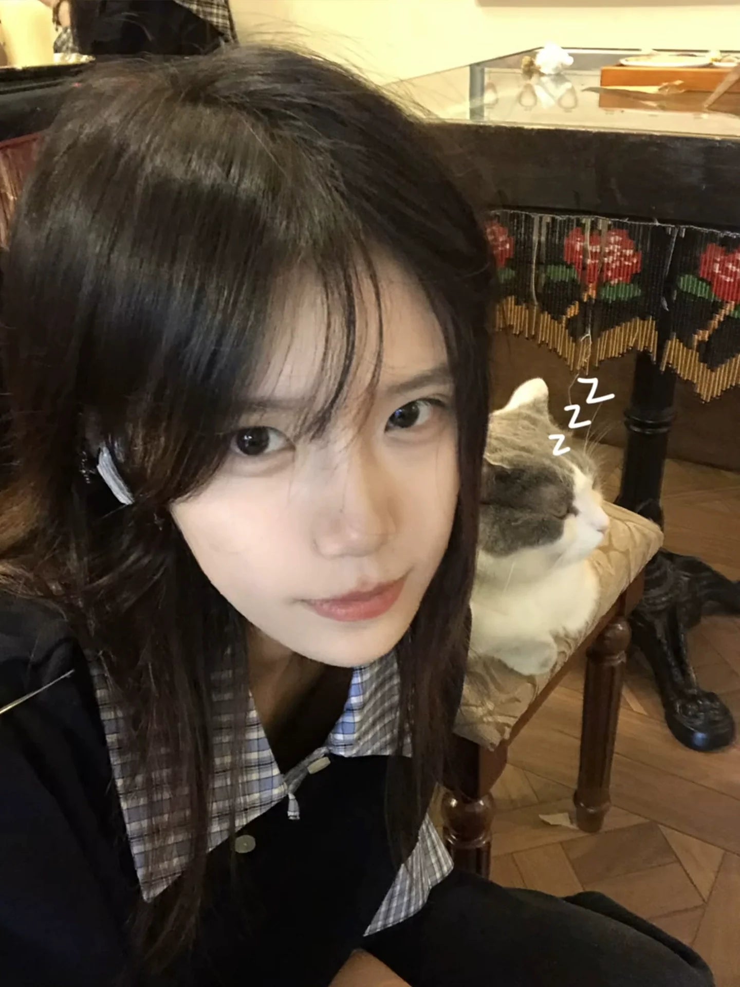 Two-Piece Look Polo Tee Navy Short Sleeve Top