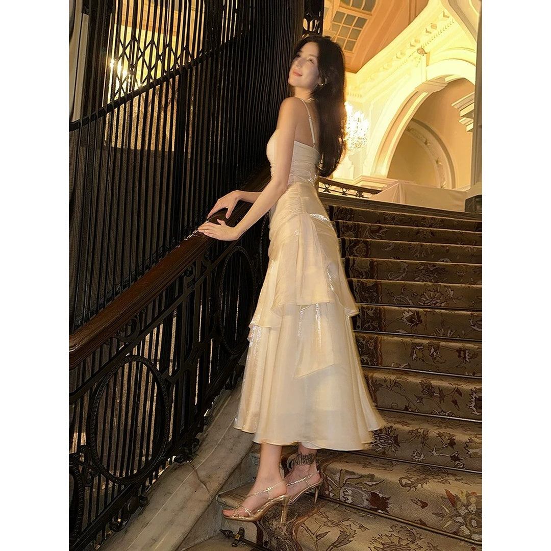 Mermaid Ruffle High-End Halter Gown Dress