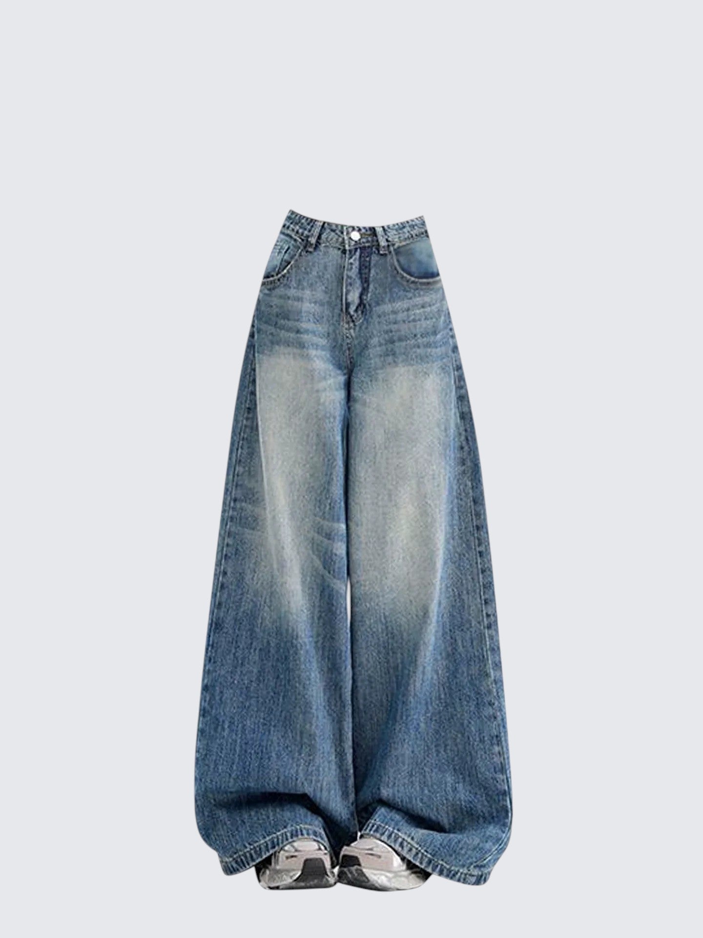 American Vintage Washed Wide Leg Jeans