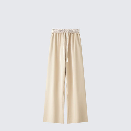 Lace Drawstring Vintage Wide Leg Pants