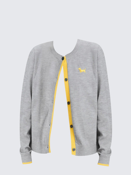 Colorblock Placket Cardigan Women