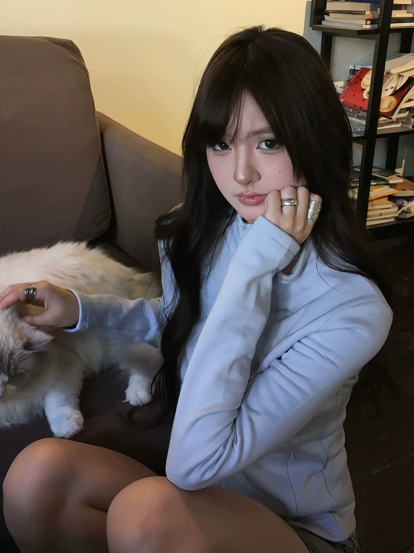 Korean Stand Collar Zip Jacket Retro Sporty Long Sleeve Top