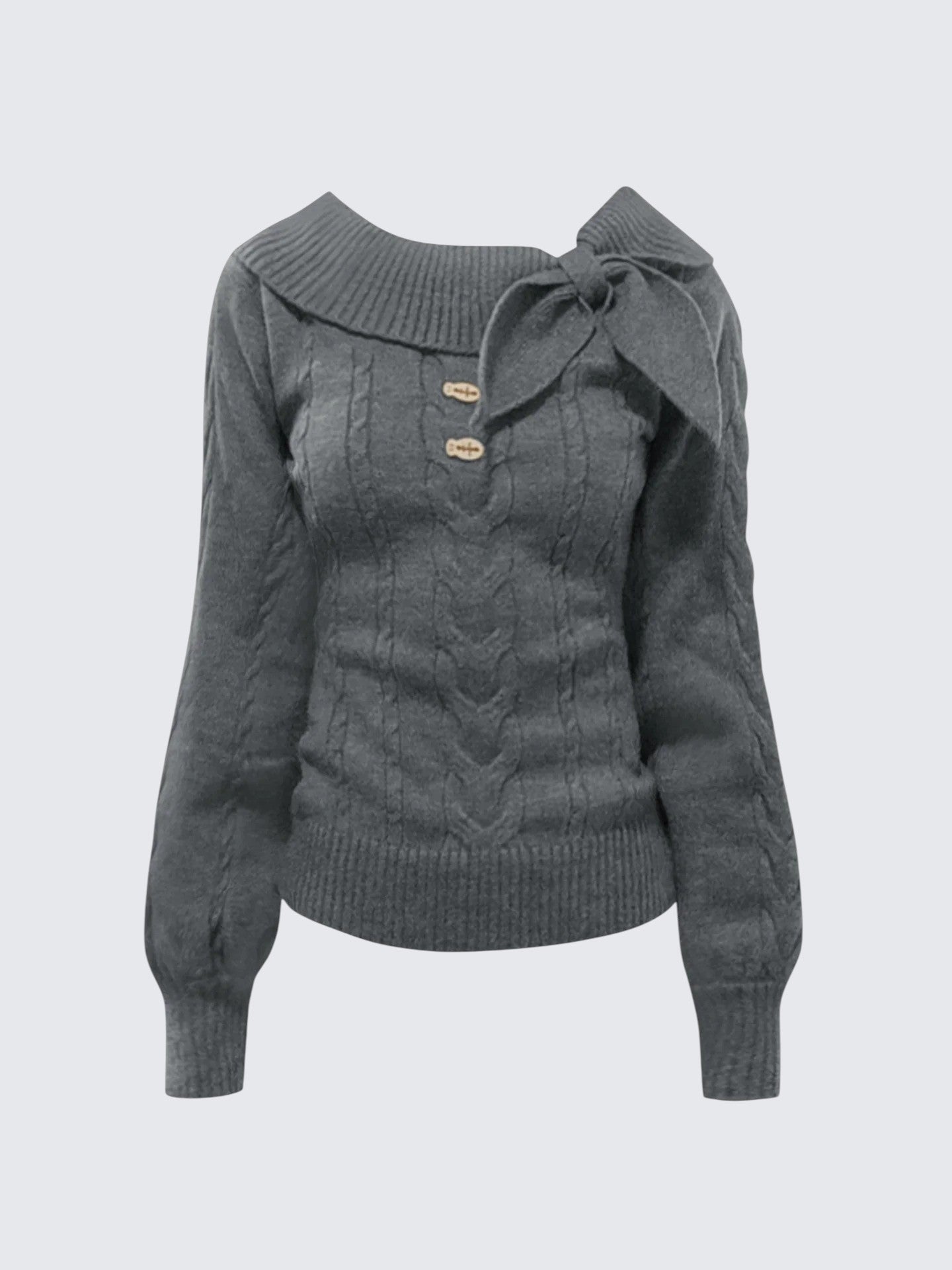 Korean Bunny Ear Collar Knit Sweater