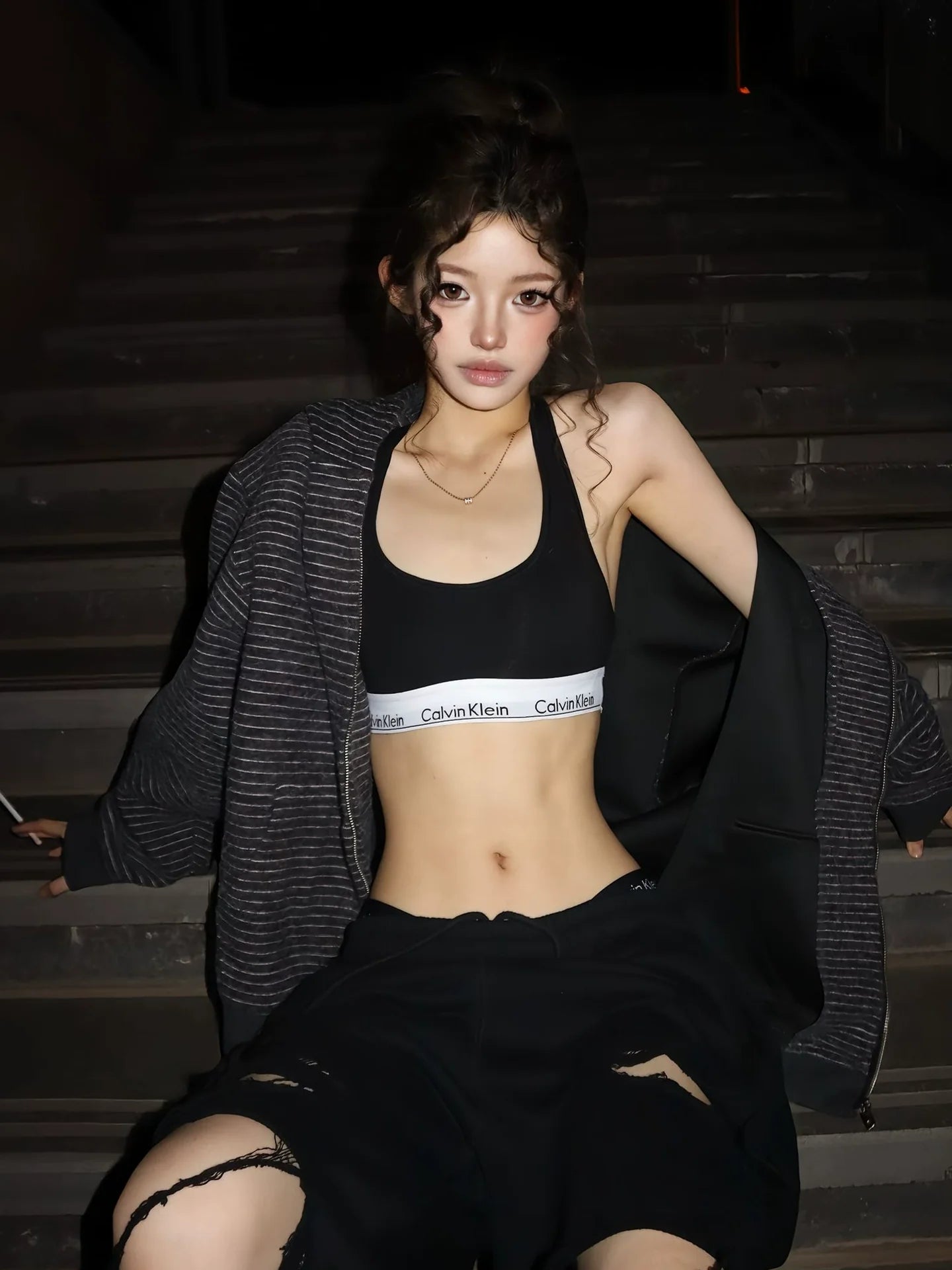 American Vintage Fleece Hoodie Jacket Thick Warm Retro Street Outerwear