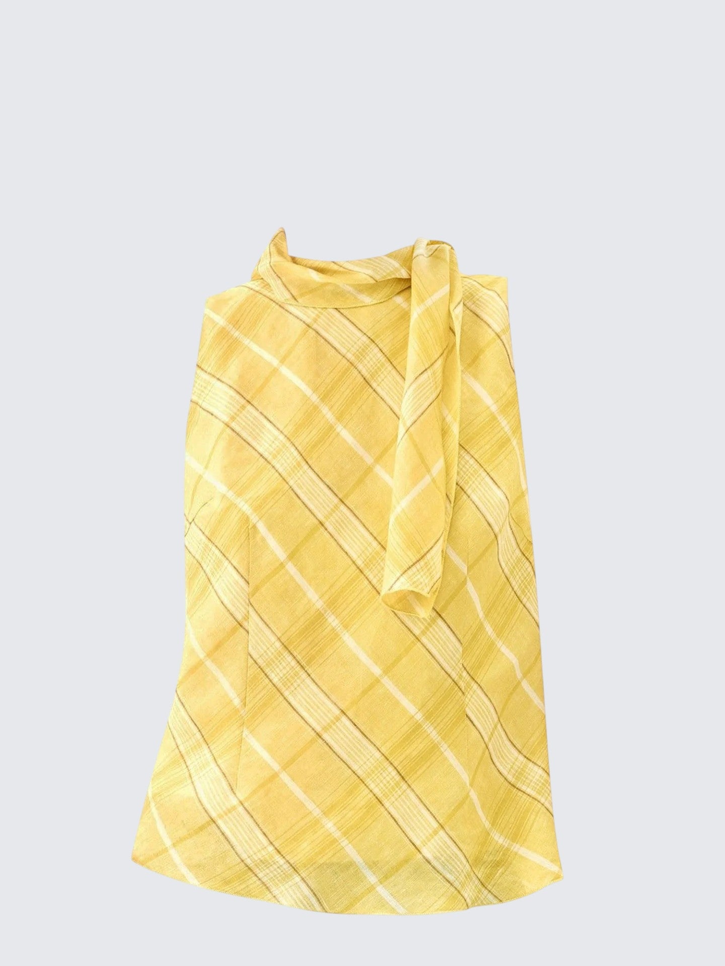 Plaid Halter Sleeveless Top