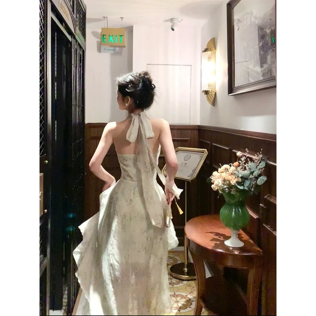 Ink Wash Chinese Style Summer Gown Dress