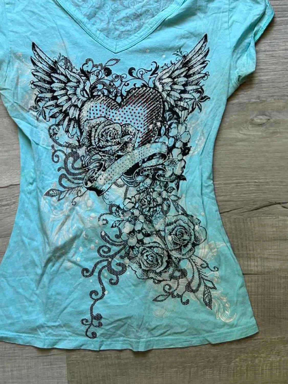 Vintage Subculture Punk Y2K E-girl Light Subculture American Vintage Short Sleeve Top