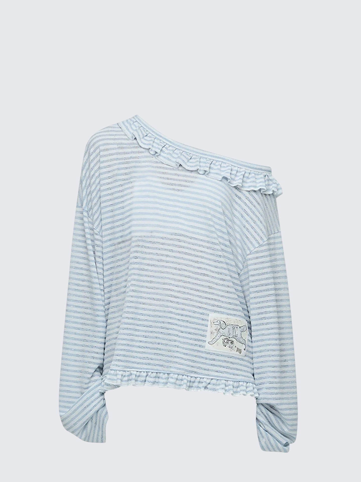 Korean Colorblock Asymmetric Tee
