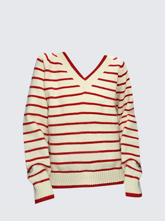 Vintage Colorblock V-Neck Knit