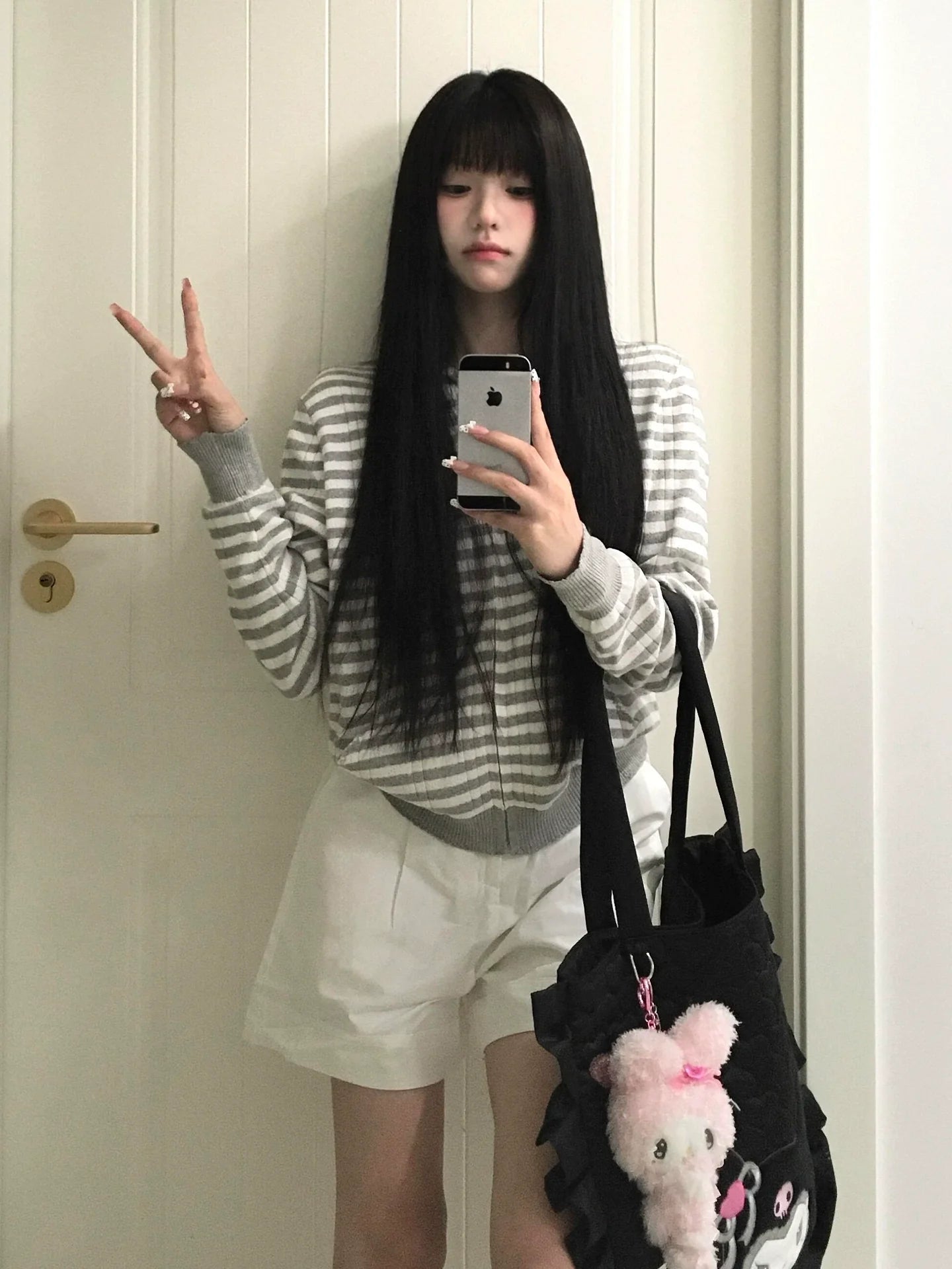 Korean Stripe Knitted Cardigan