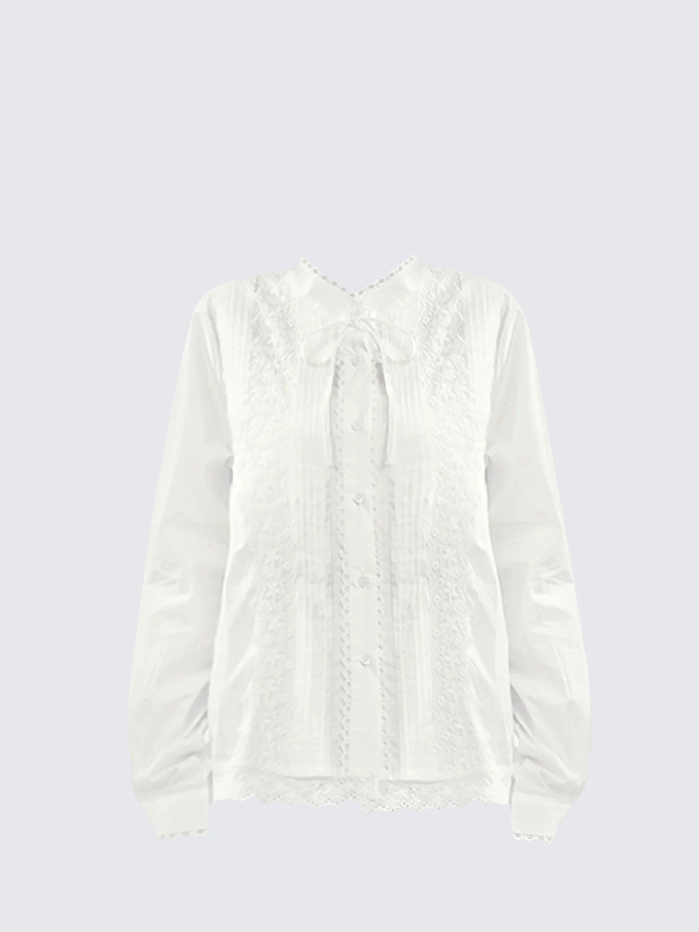 Lace Bow Long Sleeve Shirt