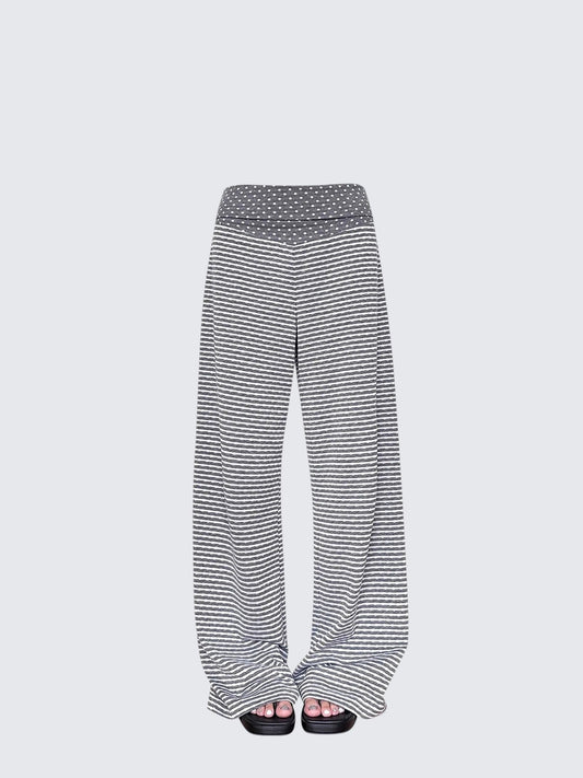 Dot Stripe Relaxed Pants