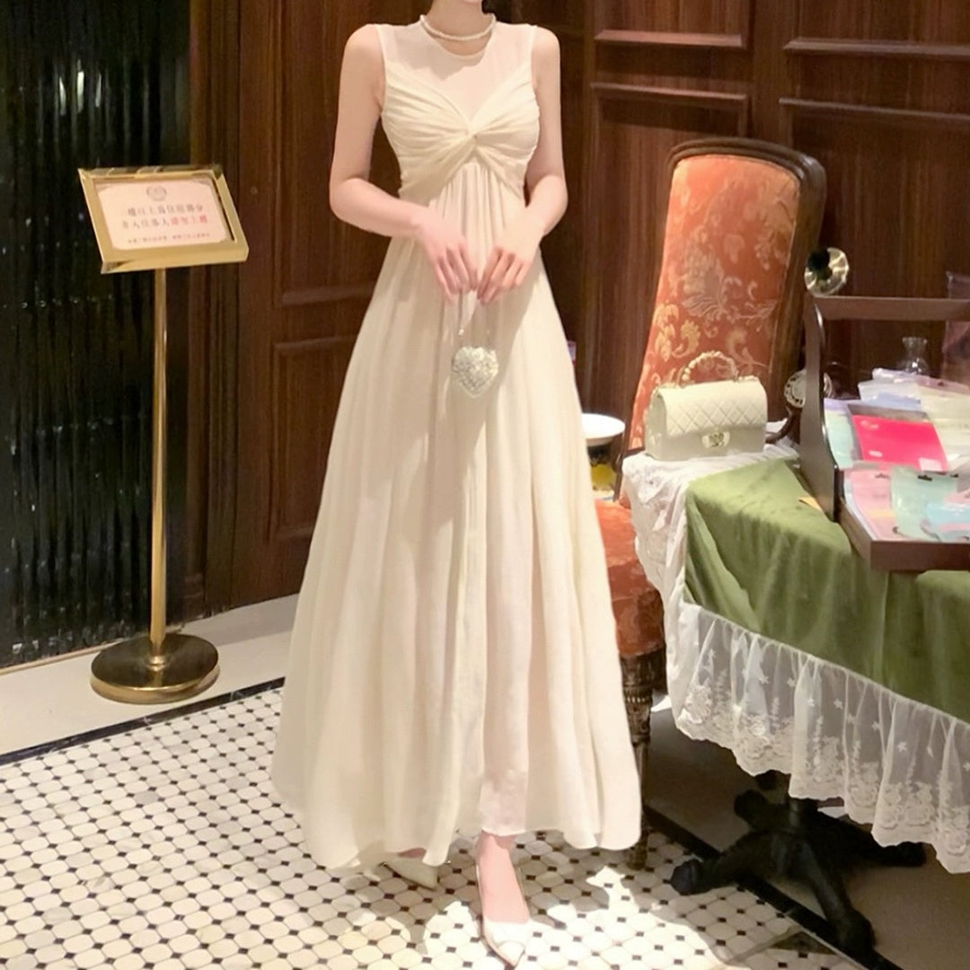 French Shimmer Tulle Knot Gown Dress