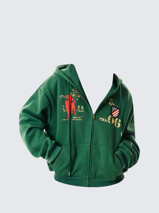 Vintage Letter Hoodie