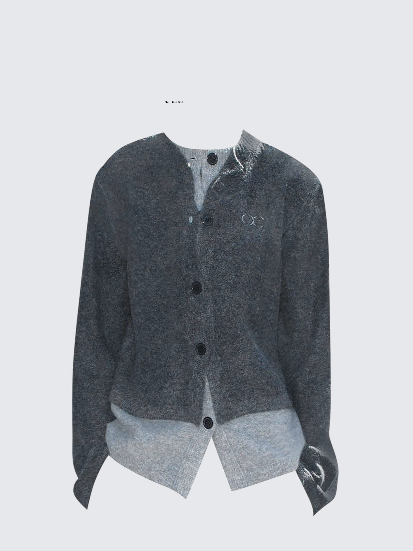 Layered Contrast Knit Cardigan Women