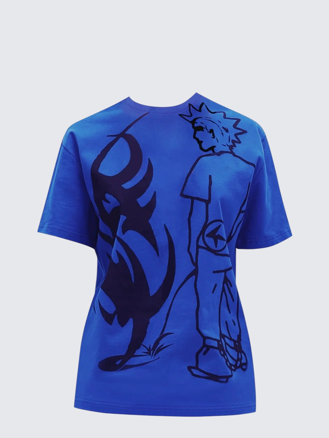 American Fun Cartoon Print Crewneck T-Shirt