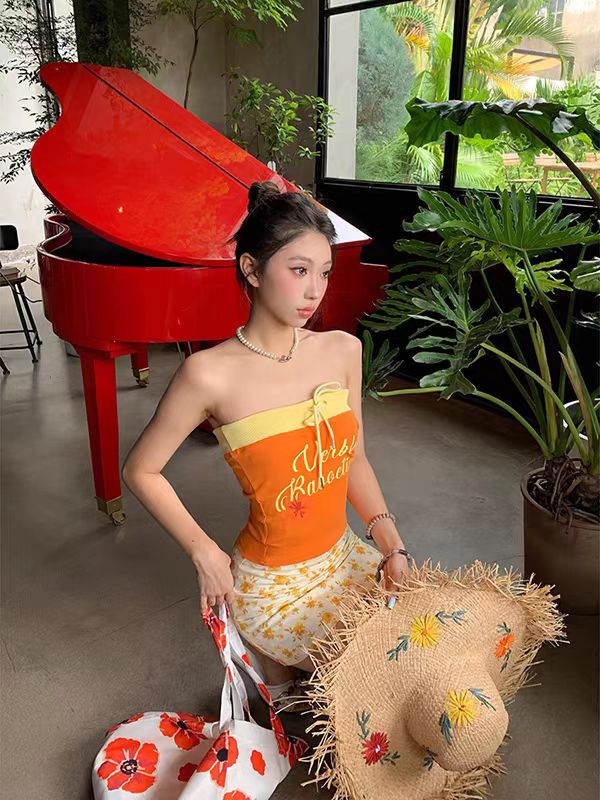 American Drawstring Bustier Top