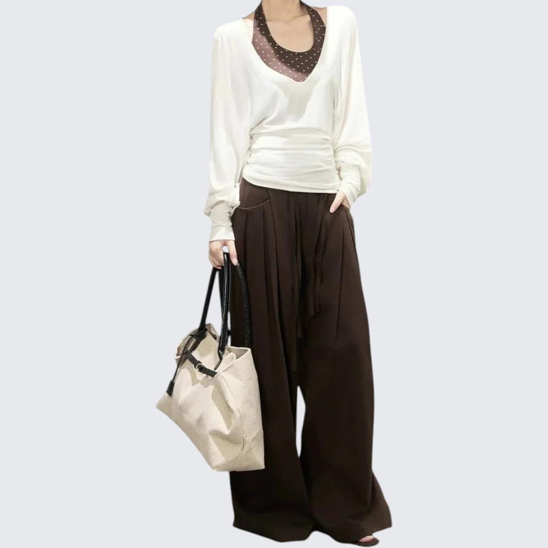 Autumn Long - Sleeve Loose - Fit Waist - Cinched Lazy - Vibe Casual Hoodie Two - Piece Set - tutufox -