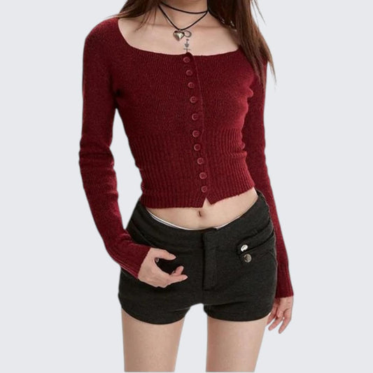 Autumn & Winter Red Long-Sleeve Sweater