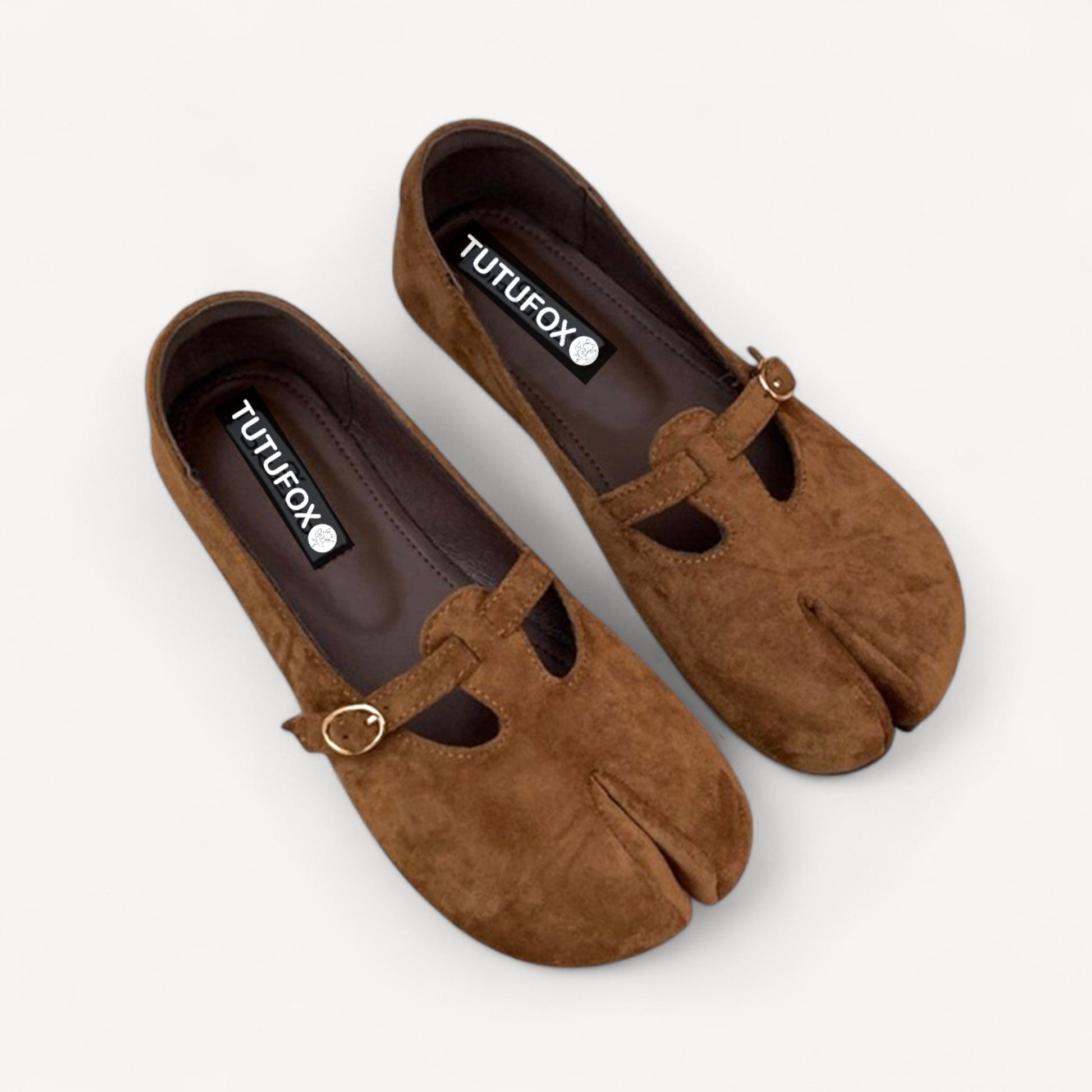 Avocado Green Suede Mule Split - Toe Flat Shoes Tabi - tutufox - tabis