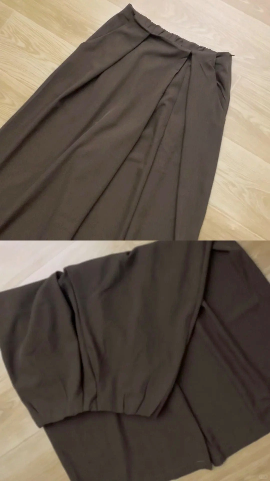 Beige Vest with Gray Cardigan and Brown Wide Pants Y2K Three - Piece - tutufox -