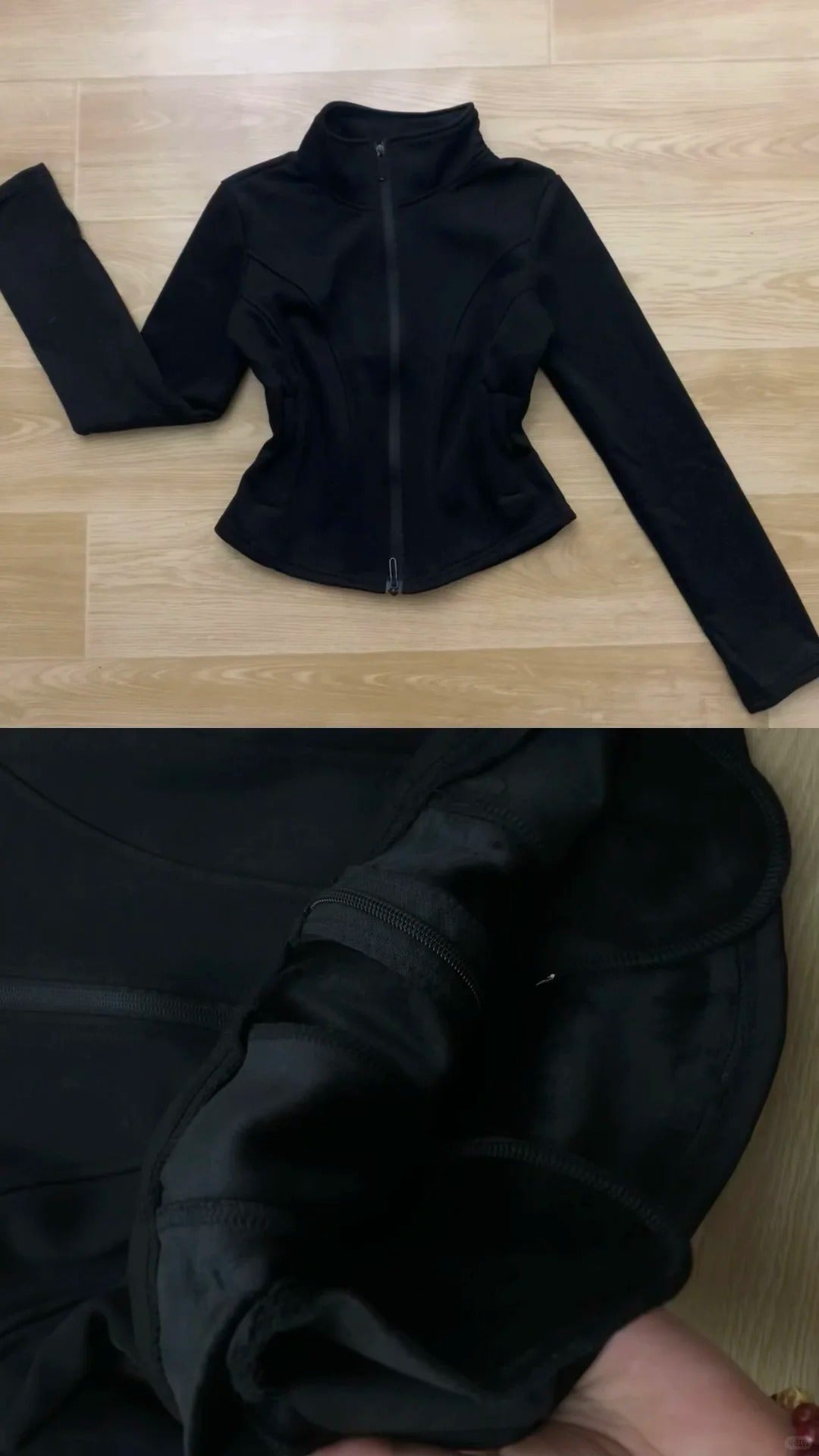 Black Cropped Jacket and Flared Pants Y2K Outfit - tutufox -