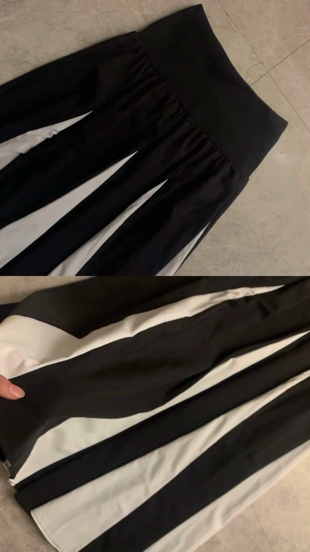 Black Lace Halter Top and Black White Block Midi Skirt Y2K Two Piece Sets - tutufox -