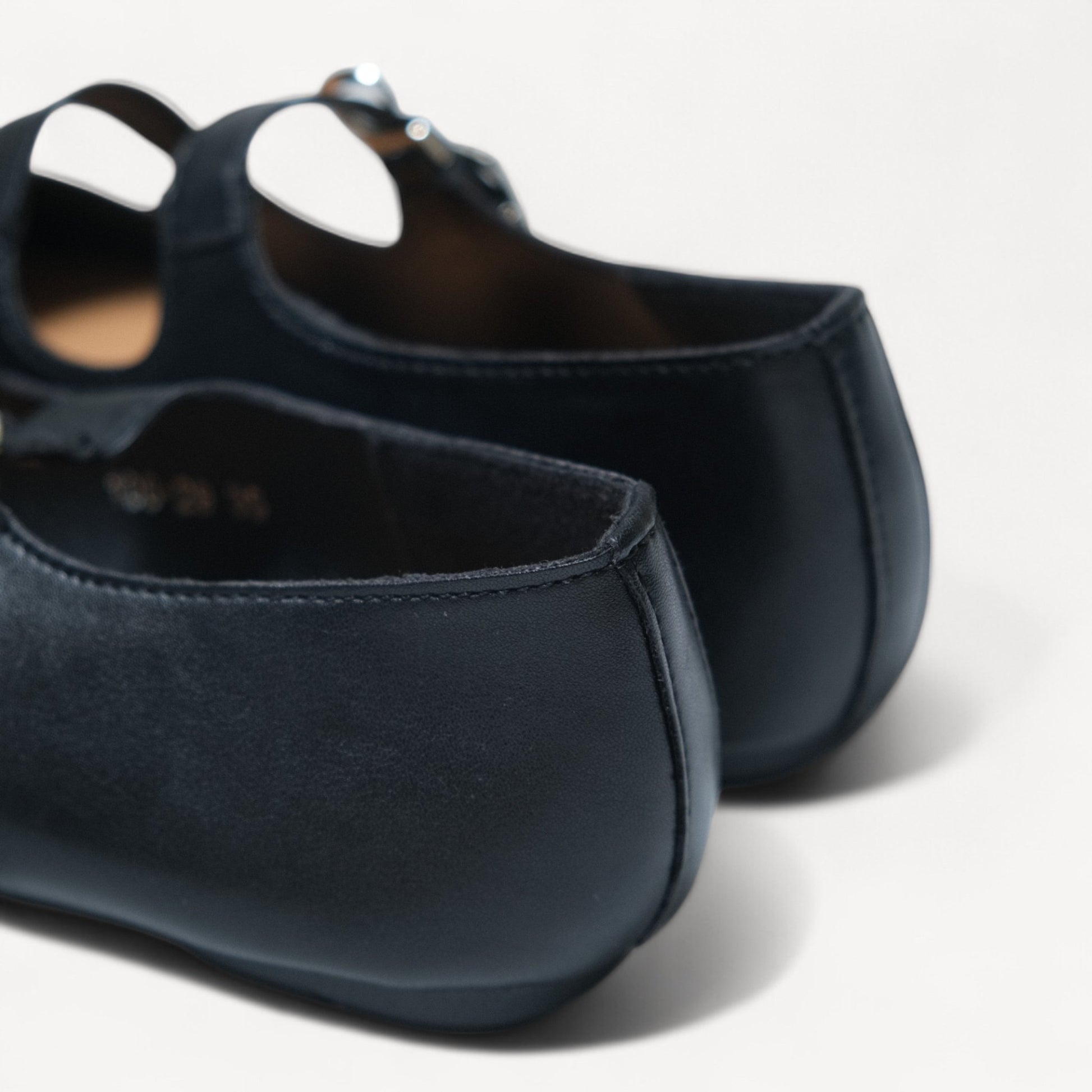 Black Matte Leather Mary Jane Tabi - tutufox - tabis