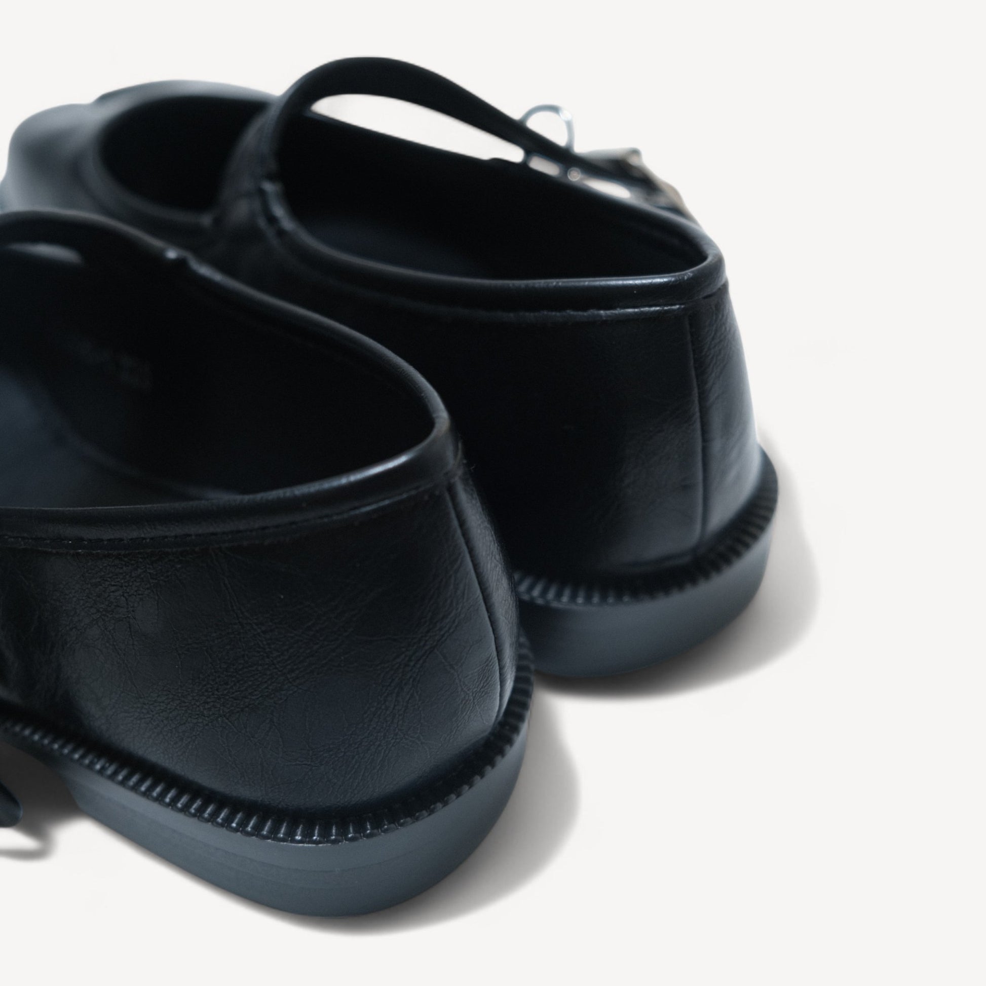 Black Matte Split Toe Mary Jane Tabi - tutufox - tabis