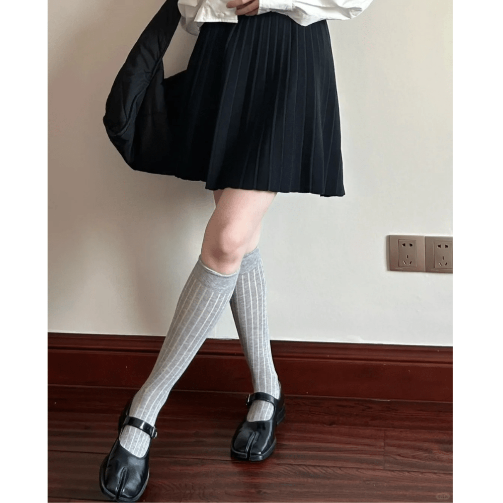 Black Matte Split Toe Mary Jane Tabi - tutufox - tabis