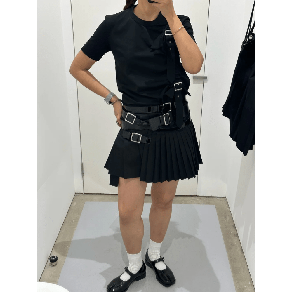 Black Matte Split Toe Mary Jane Tabi - tutufox - tabis