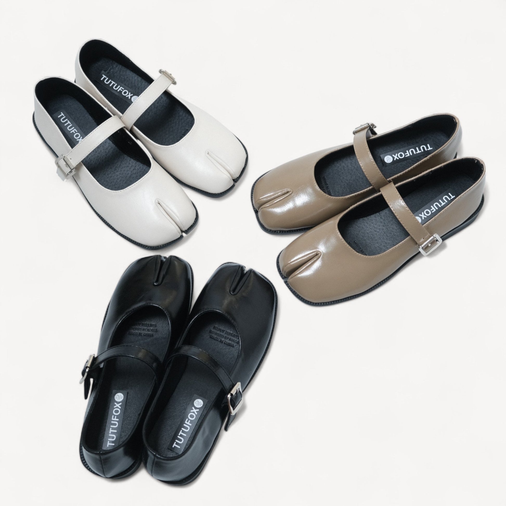 Black Sequin Split Toe Mary Jane Tabi - tutufox - tabis