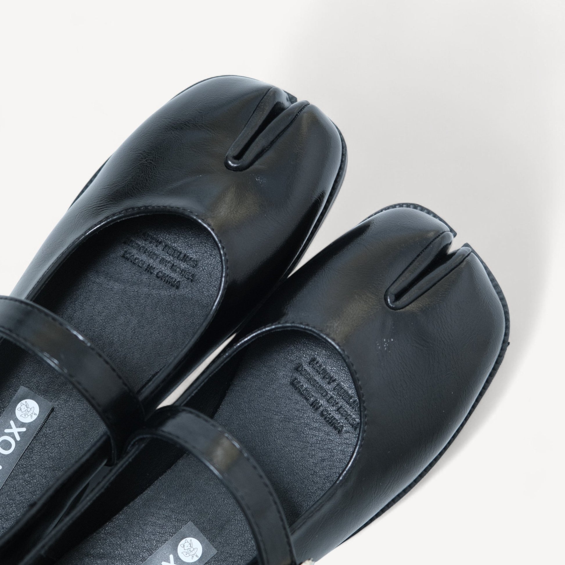 Black Sequin Split Toe Mary Jane Tabi - tutufox - tabis