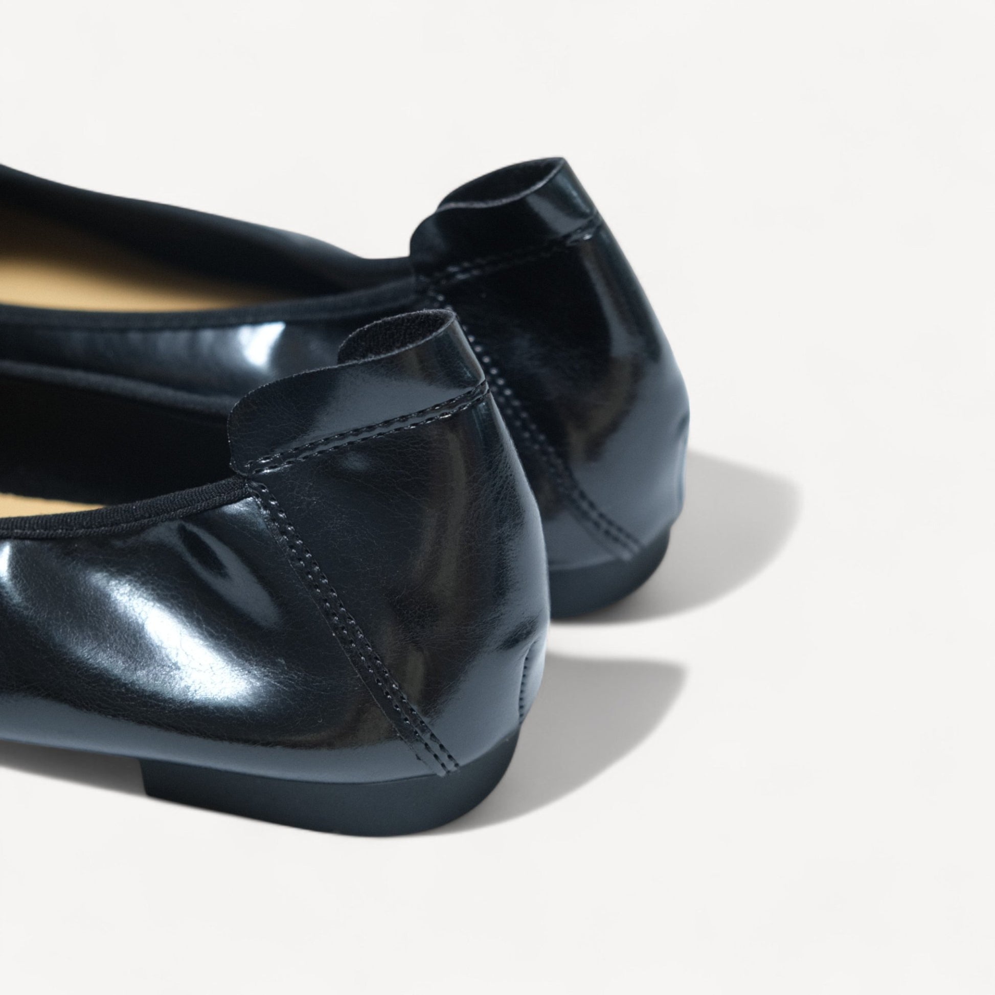 Black Soft Leather Ballet Bow Small Flats - tutufox - shoes