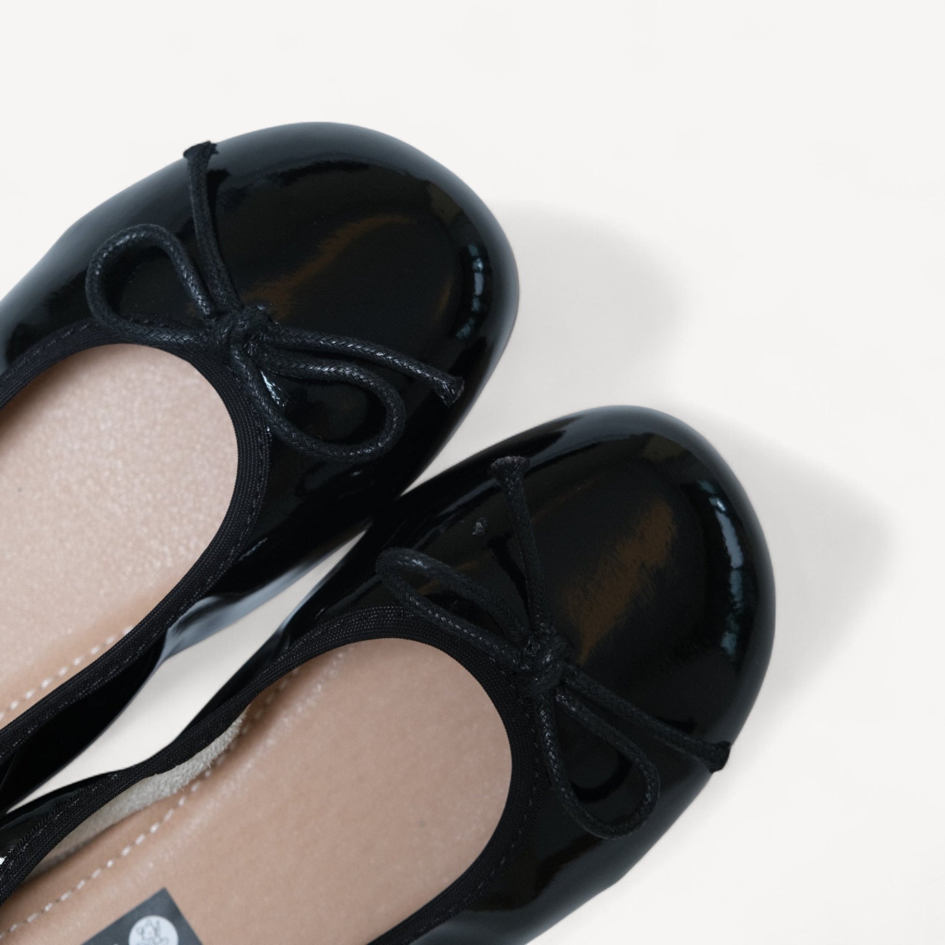 Black Soft Leather Elastic Back Ballet Flats - tutufox - shoes