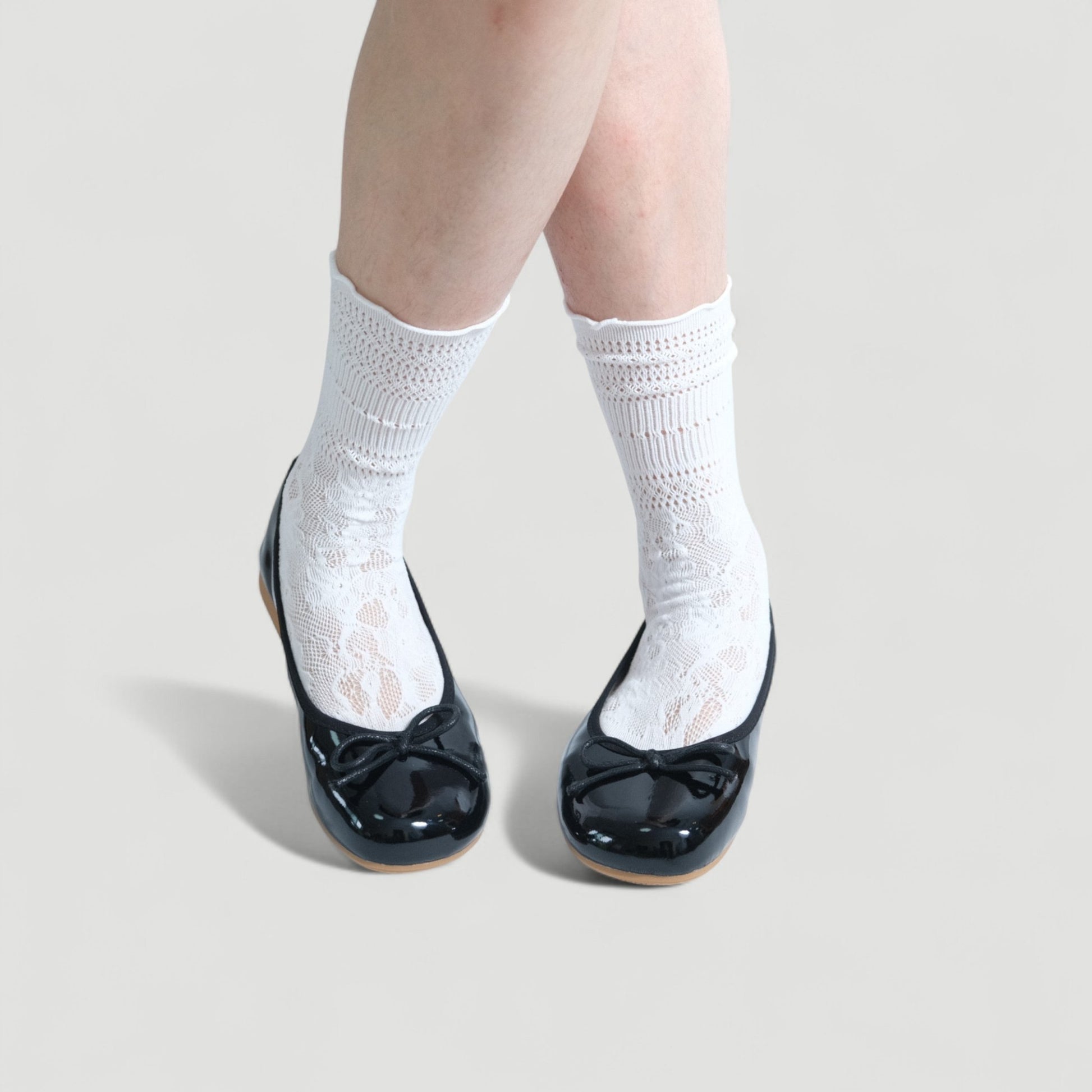 Black Soft Leather Elastic Back Ballet Flats - tutufox - shoes