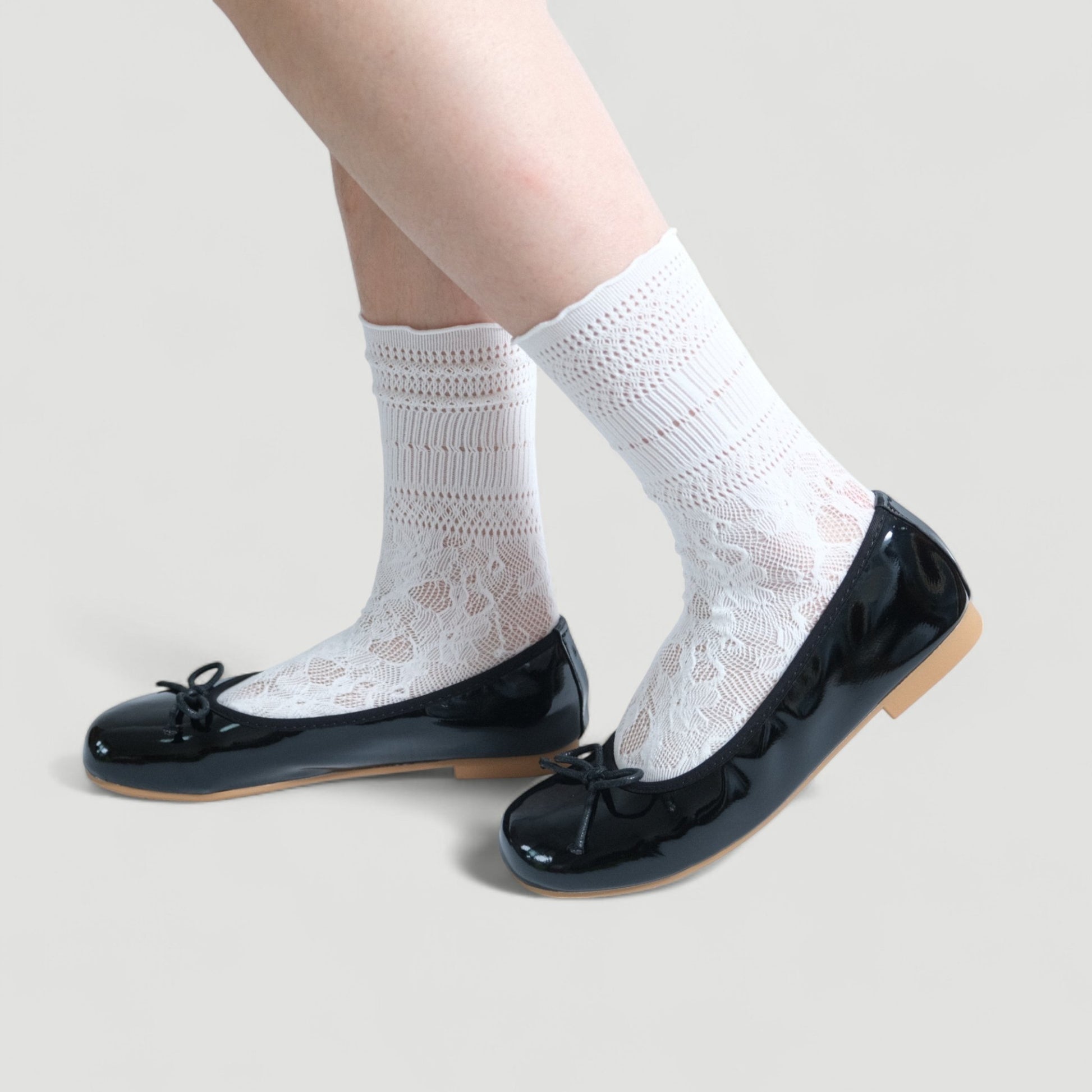 Black Soft Leather Elastic Back Ballet Flats - tutufox - shoes