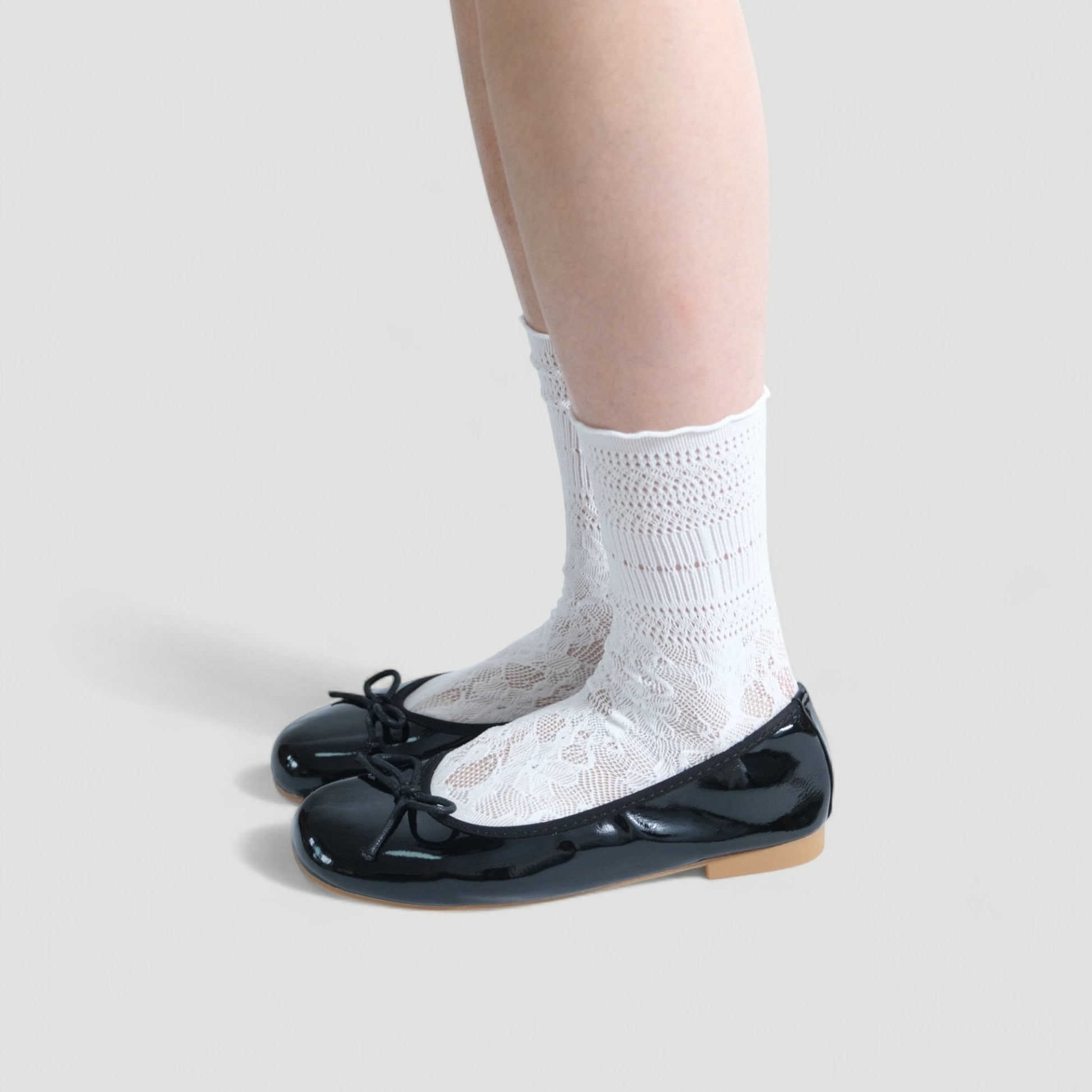 Black Soft Leather Elastic Back Ballet Flats - tutufox - shoes