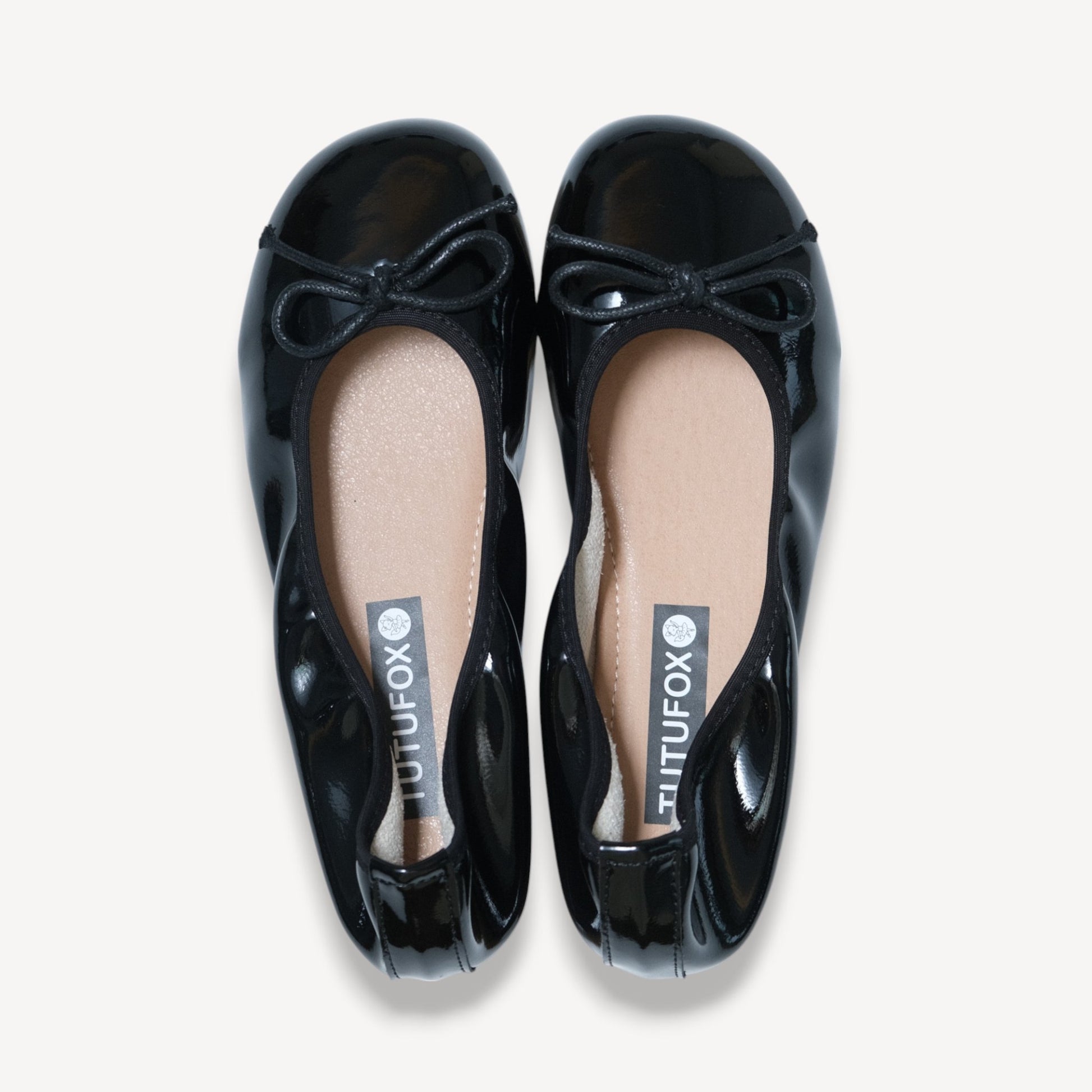 Black Soft Leather Elastic Back Ballet Flats - tutufox - shoes