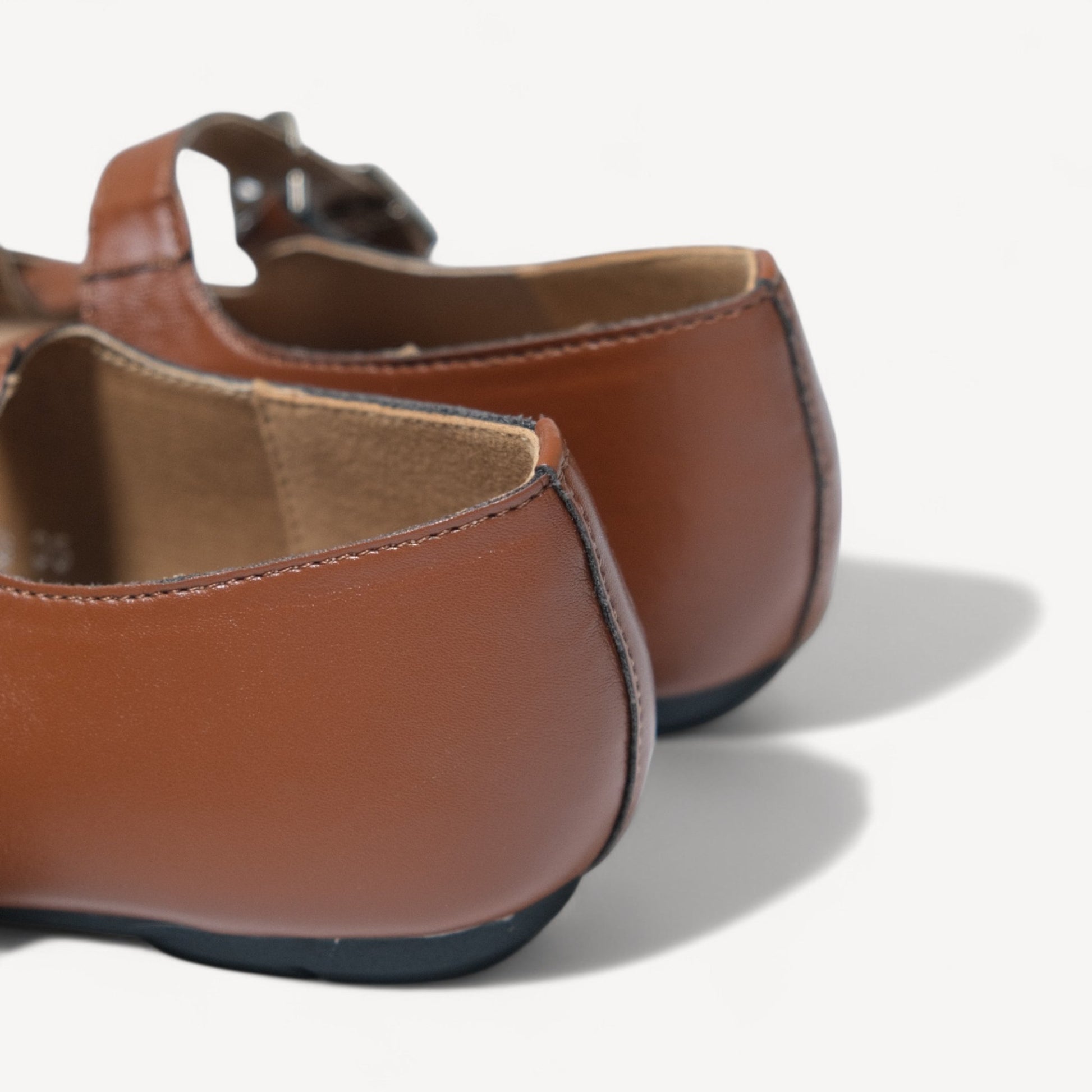Brown Split Toe Mary Jane Tabi - tutufox - tabis