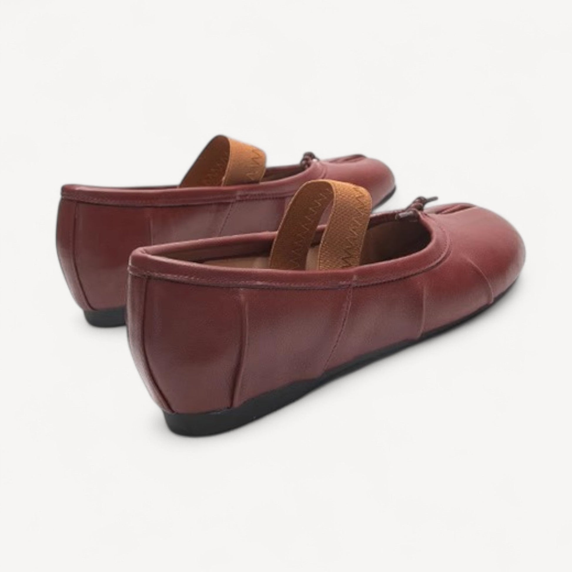 Burgundy Hidden - Wedge Split - Toe Shoes Elastic Tabi - tutufox - tabis