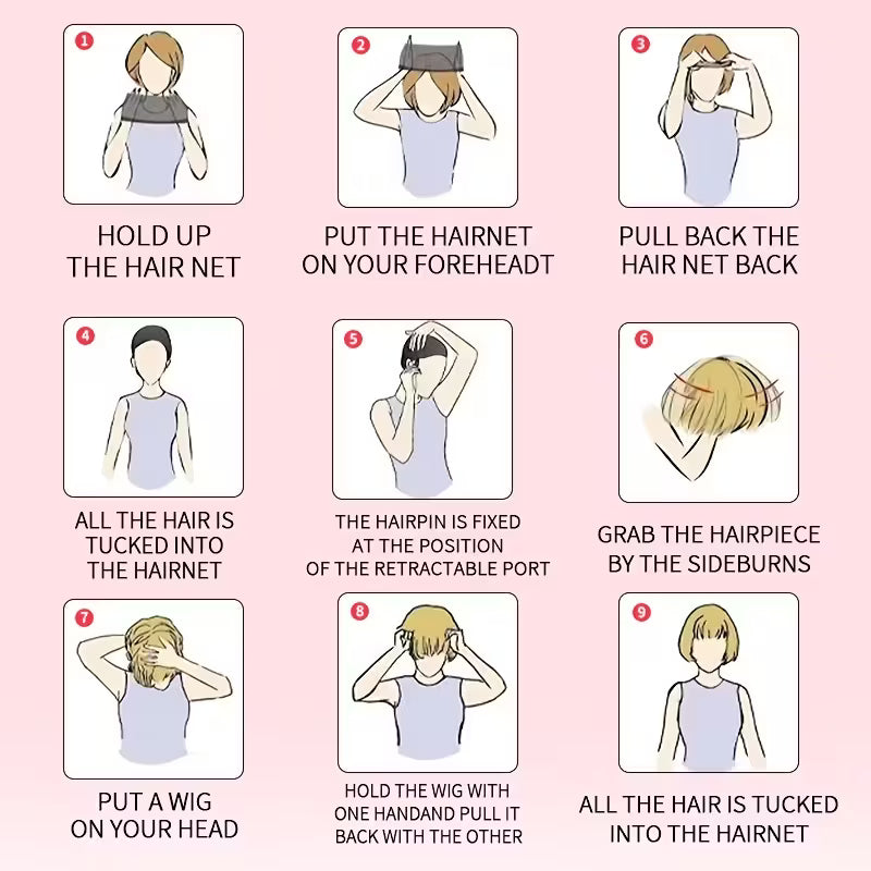 Women's Chocolate Gradient Straight Hair Elegant Style Fashion Blogger Wig