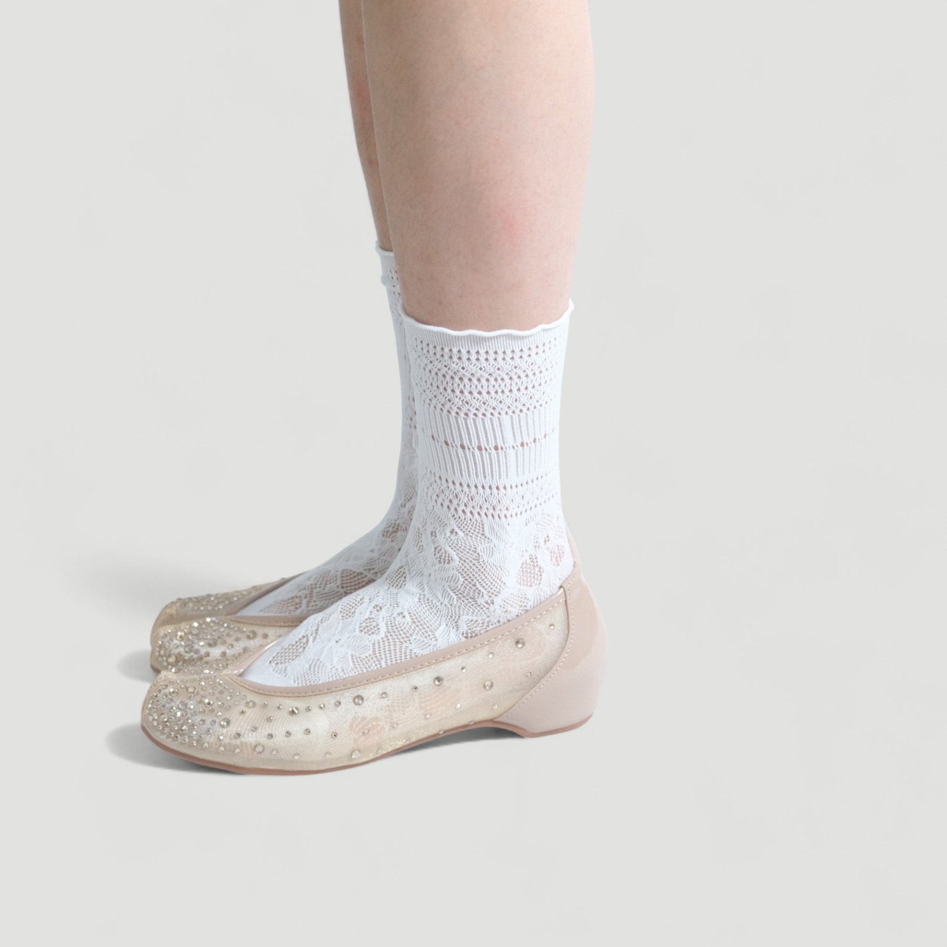 Champagne Soft Leather Pointed Split Toe Tabi - tutufox - tabis