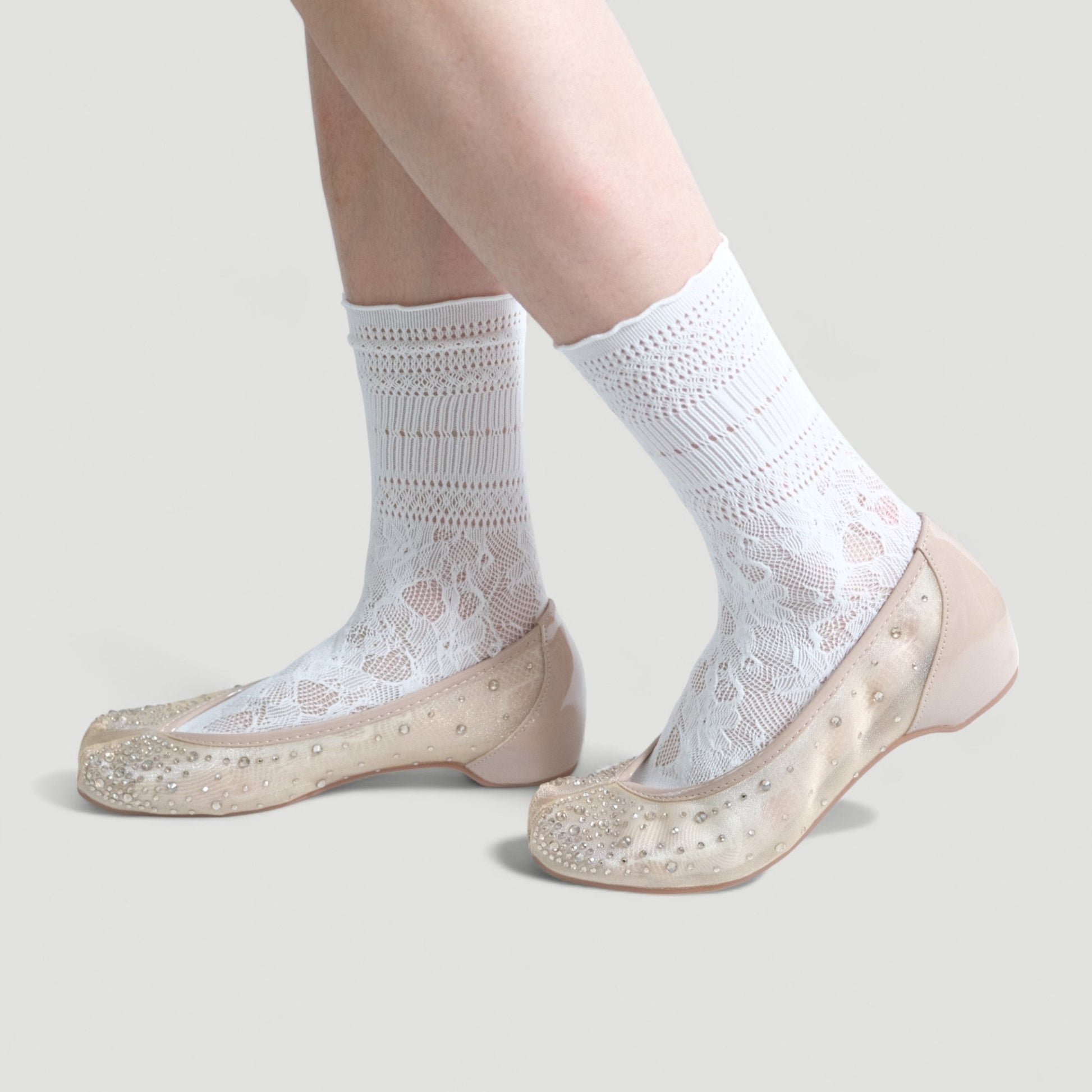 Champagne Soft Leather Pointed Split Toe Tabi - tutufox - tabis