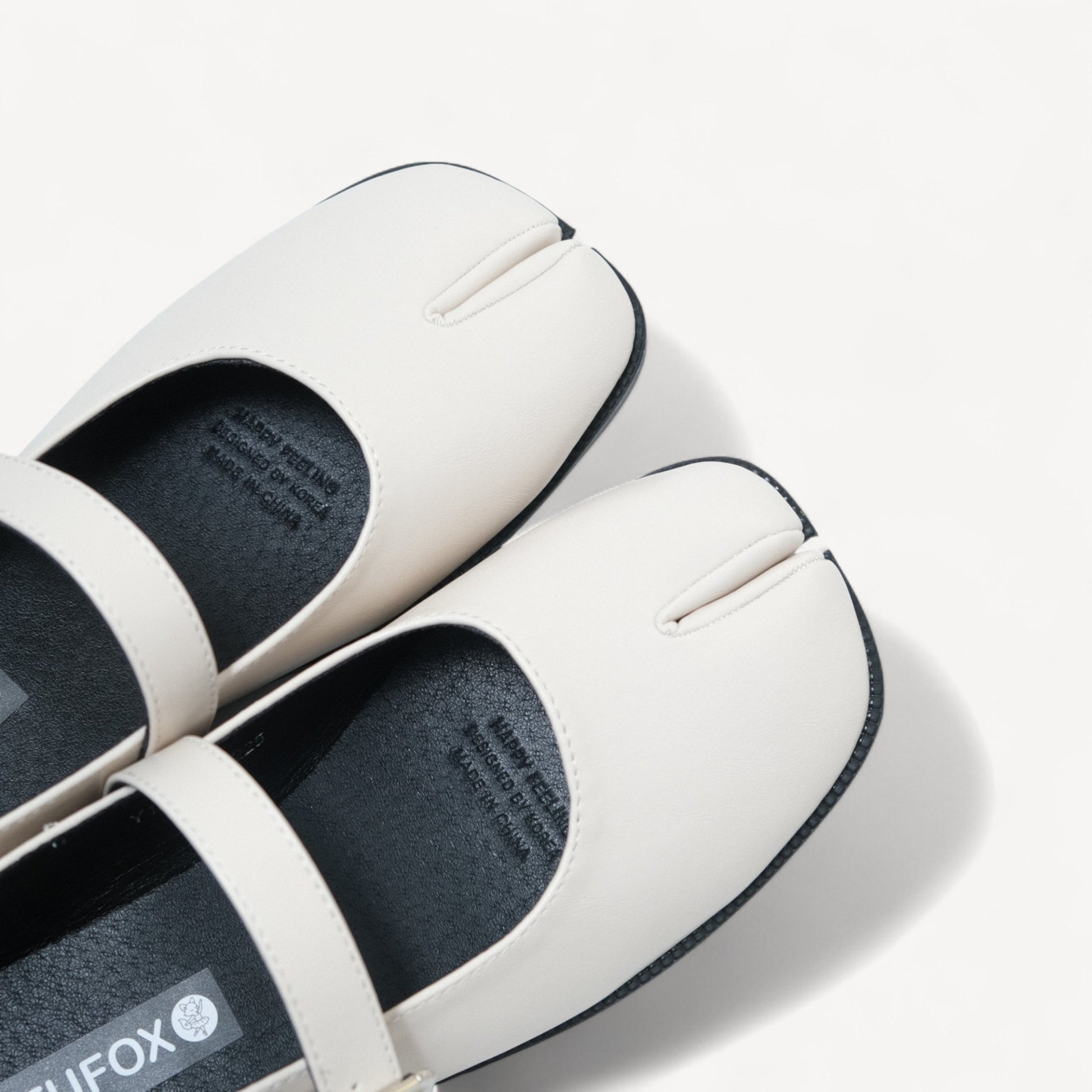 Cream Sequin Split Toe Mary Jane Tabi - tutufox - tabis