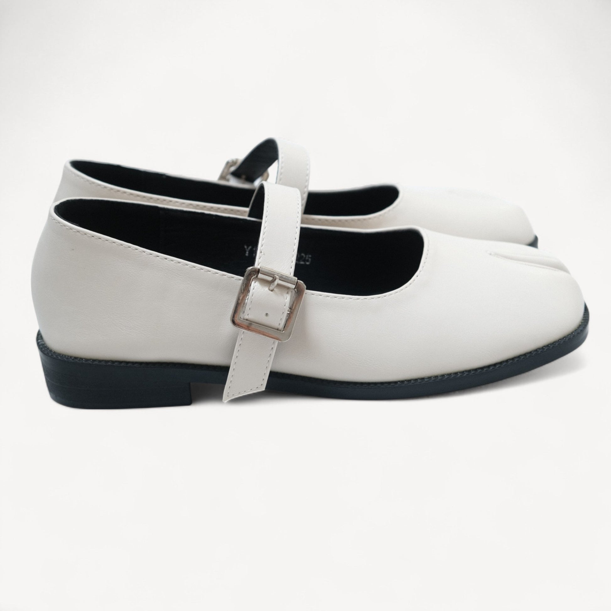 Cream Sequin Split Toe Mary Jane Tabi - tutufox - tabis