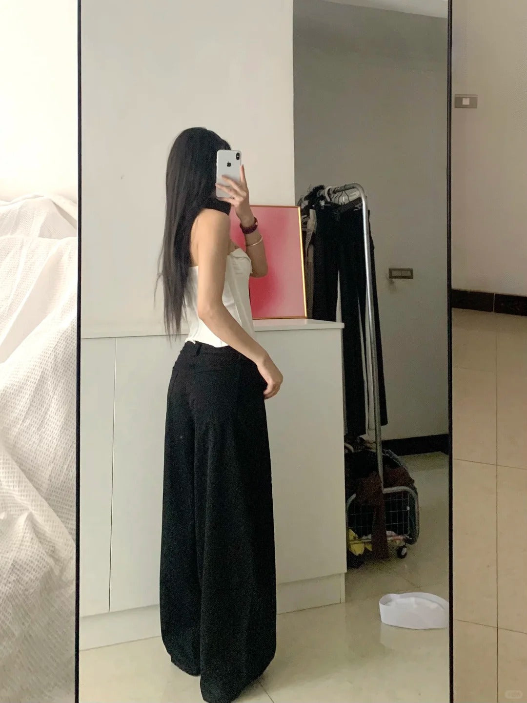 Y2k Strapless Tie Crop Top & Navy Cargo Pants Two Pieces Sets