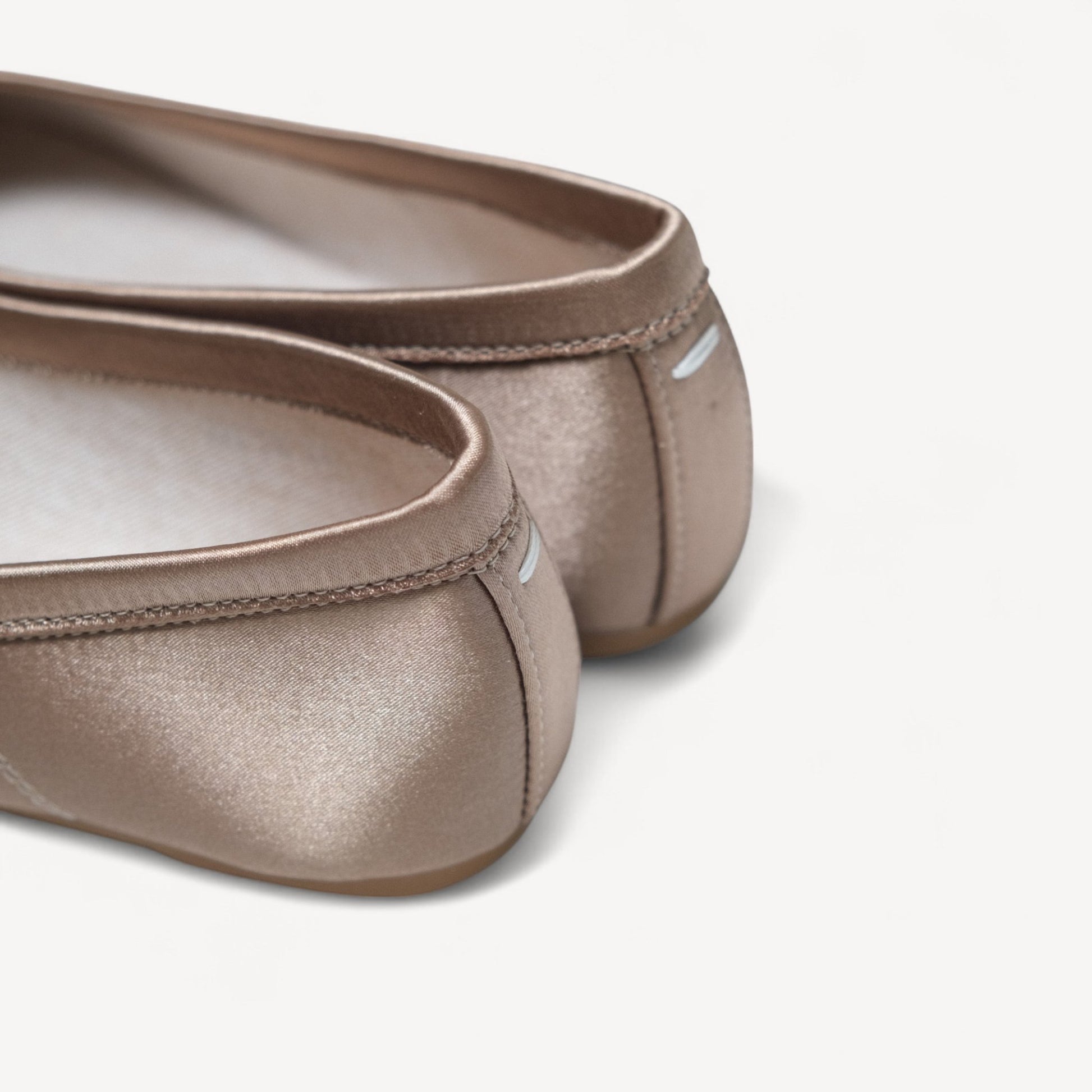 Khaki Satin Split Toe Soft Leather Tabi - tutufox - tabis