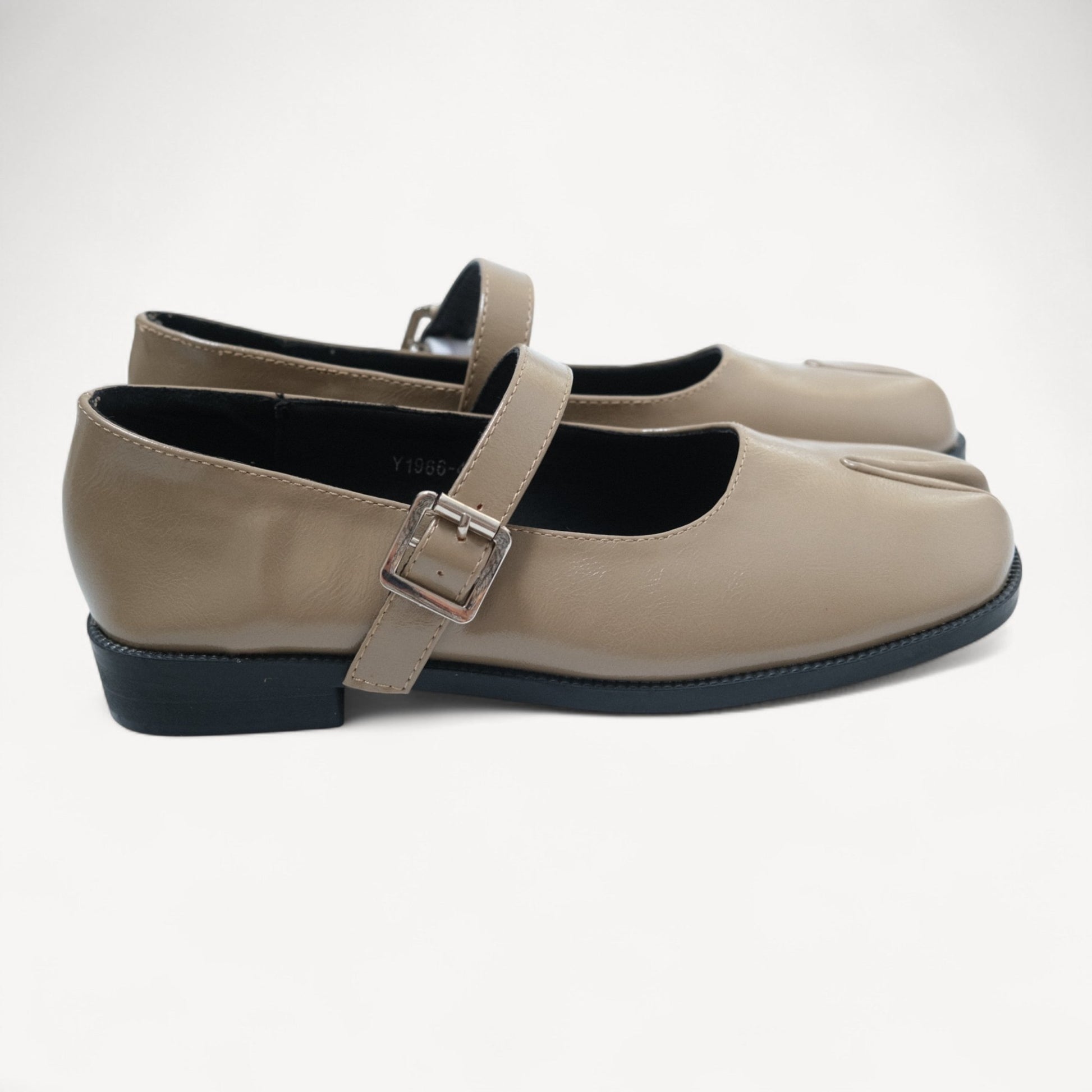 Khaki Sequin Split Toe Mary Jane Tabi - tutufox - tabis